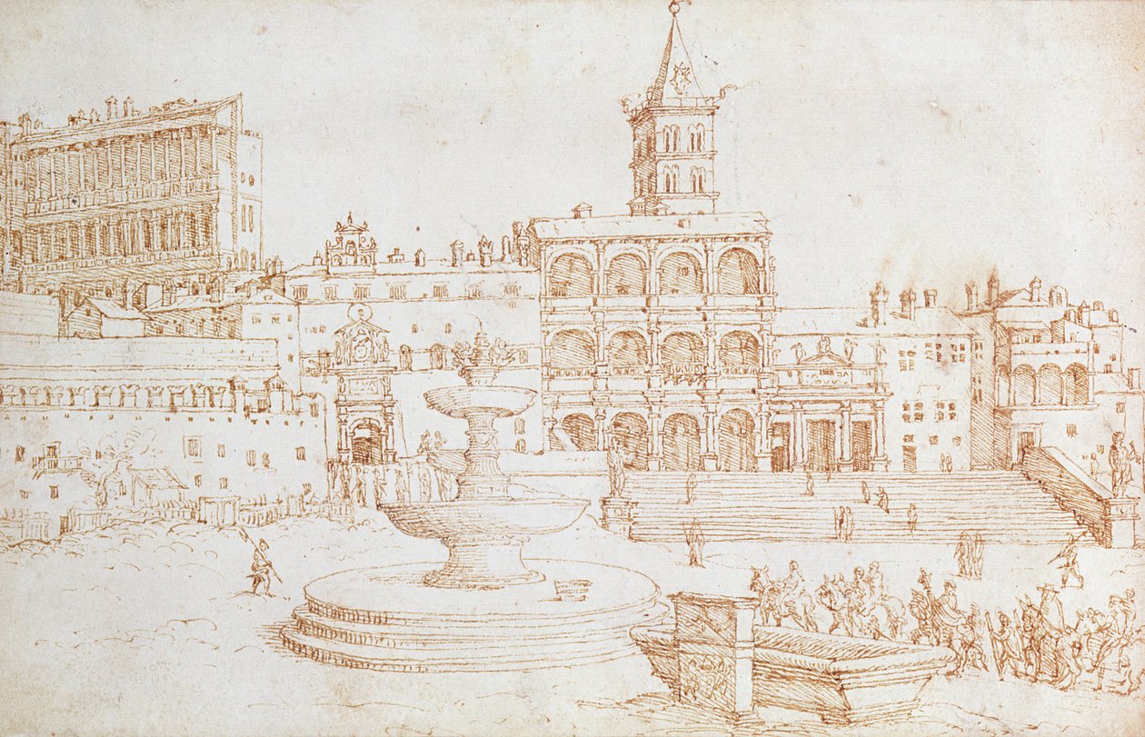 Gamle St. Peterskirken av Maerten van Heemskerck