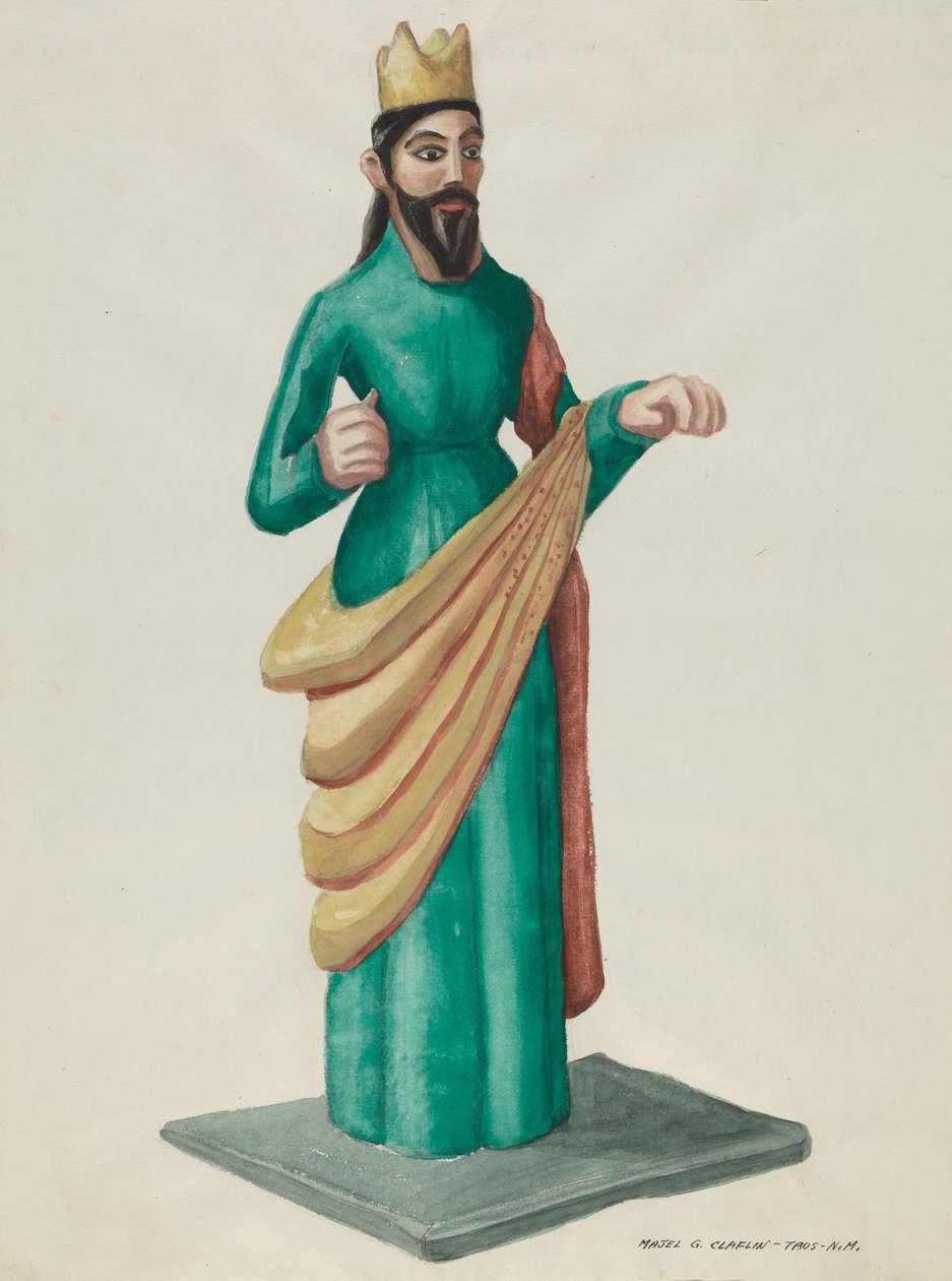 Erkeengel Bulto, ca. 1937. av Majel G. Claflin