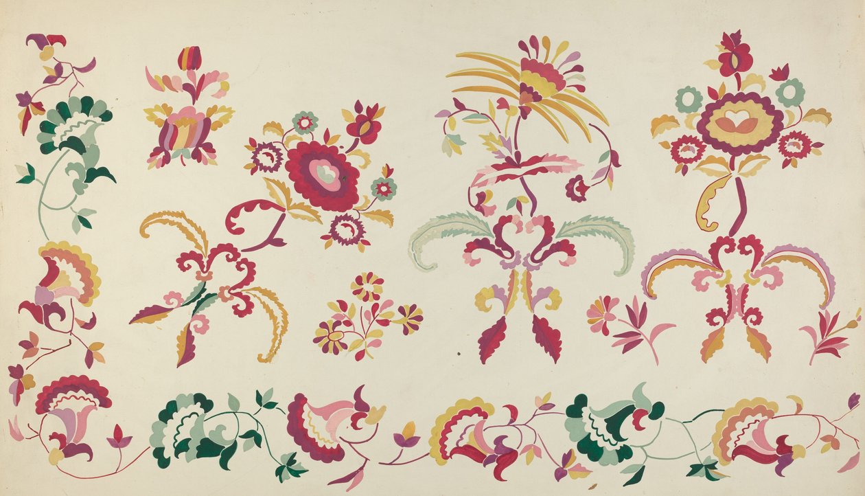 Broderi fra sengeteppet av Majel G. Claflin