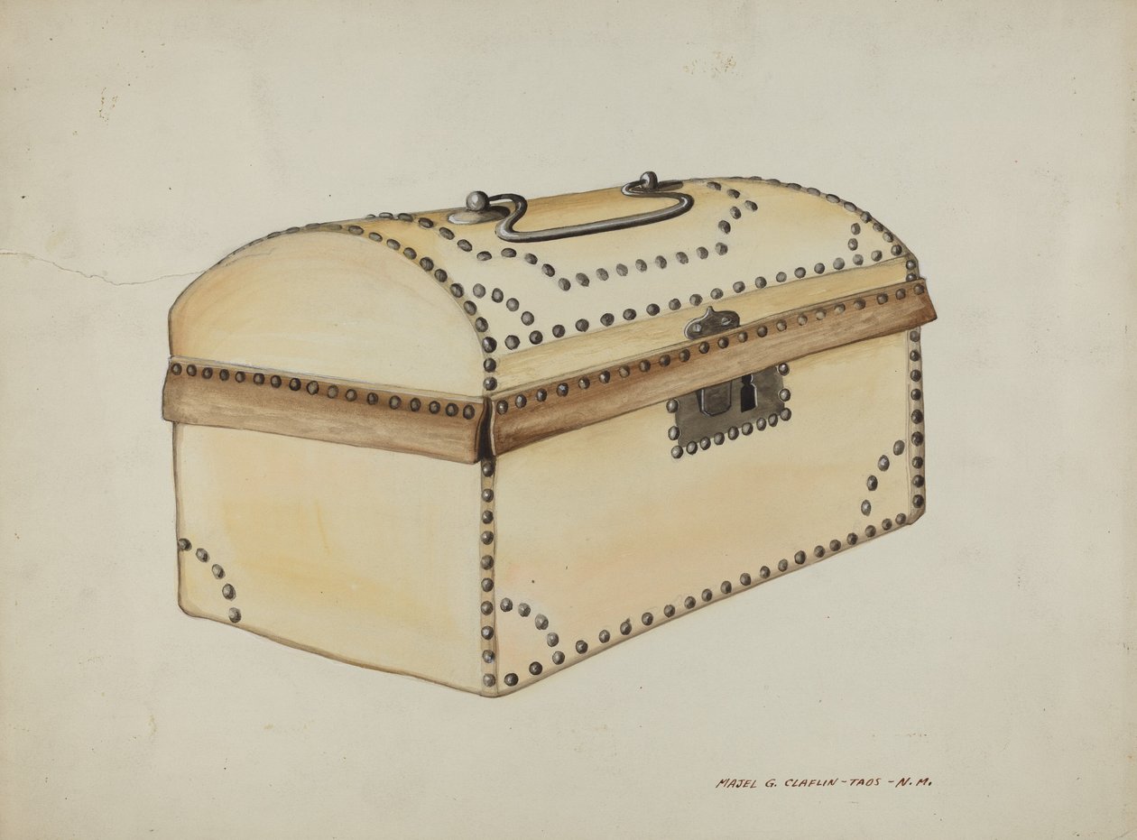 Skinnkledd boks, ca. 1937. av Majel G. Claflin