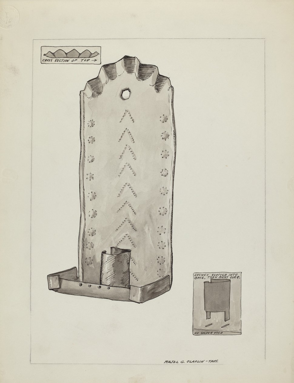 Blikklyslampe, 19351942. av Majel G. Claflin