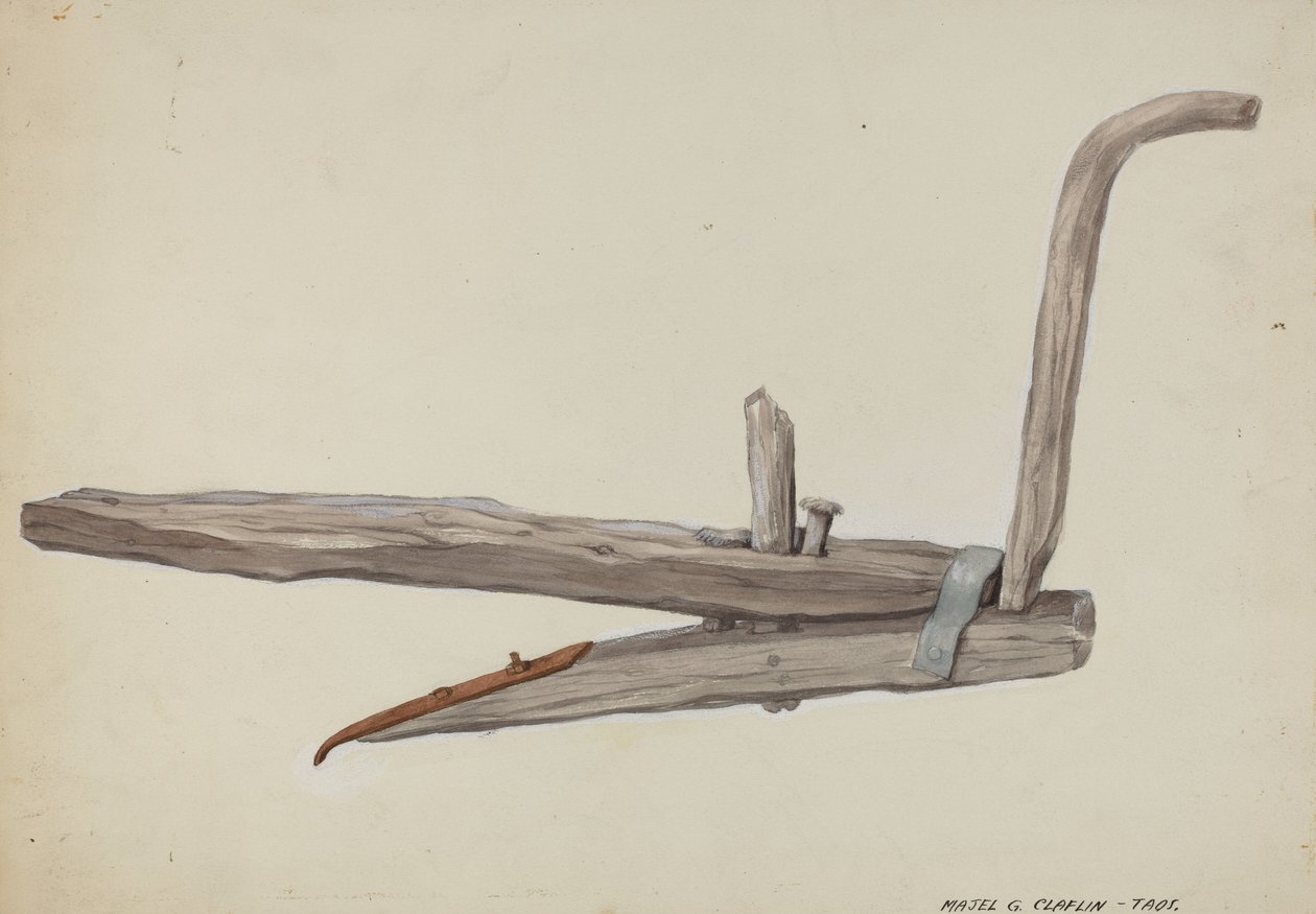 Treplog, ca. 1937. av Majel G. Claflin