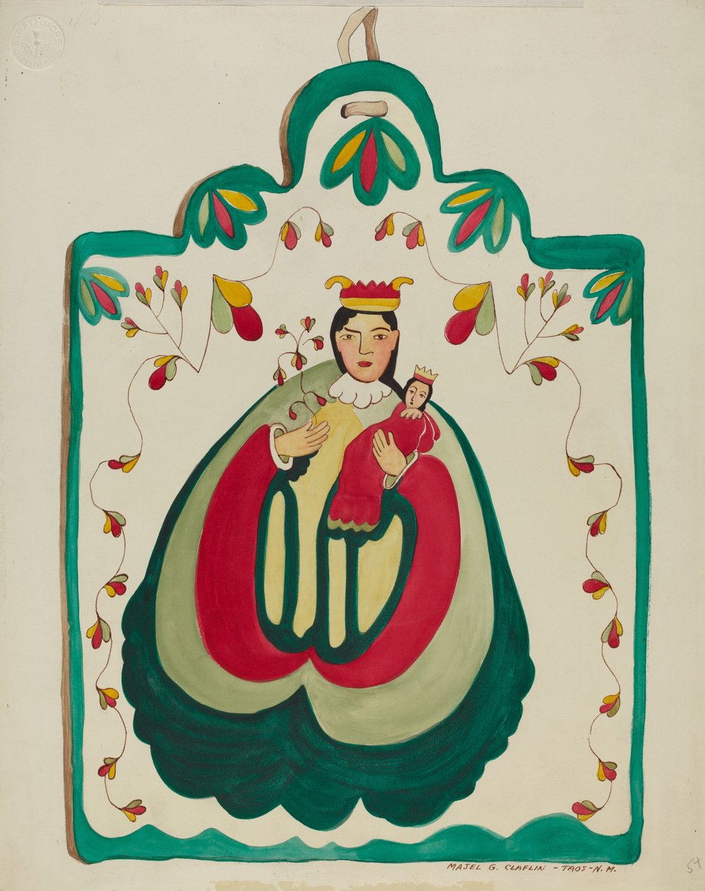 Trealtertavle, St. Anthony, ca. 1937. av Majel G. Claflin