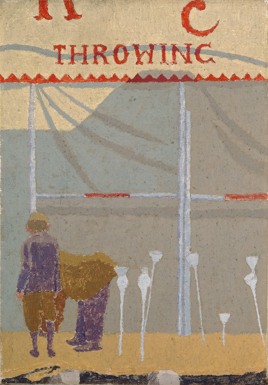 The Coconut Shy, ca. 1920 (olje på lerret) av Malcolm Drummond