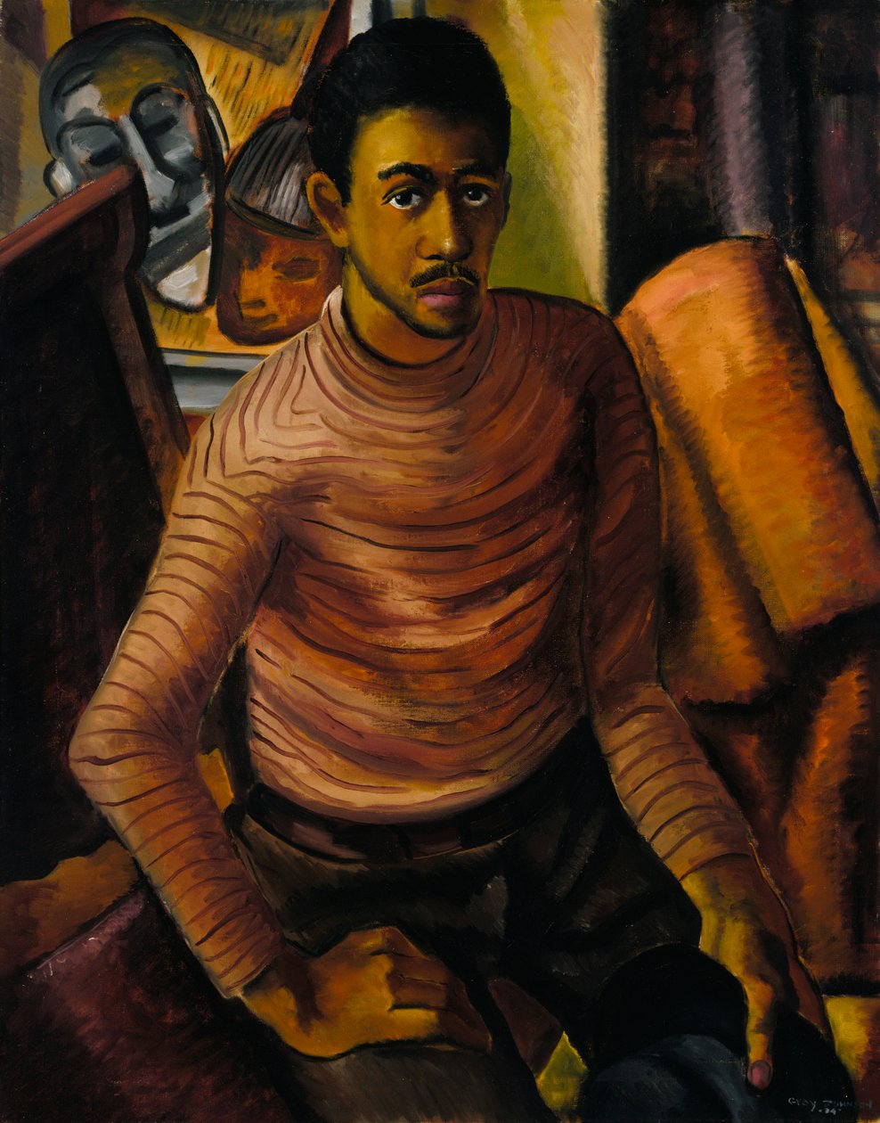 Selvportrett, 1934. av Malvin Gray Johnson