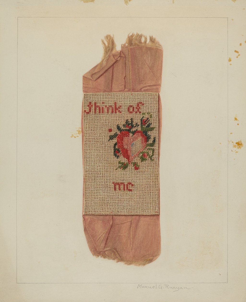 Bokmerke Valentine, ca. 1938. av Manuel G. Runyan