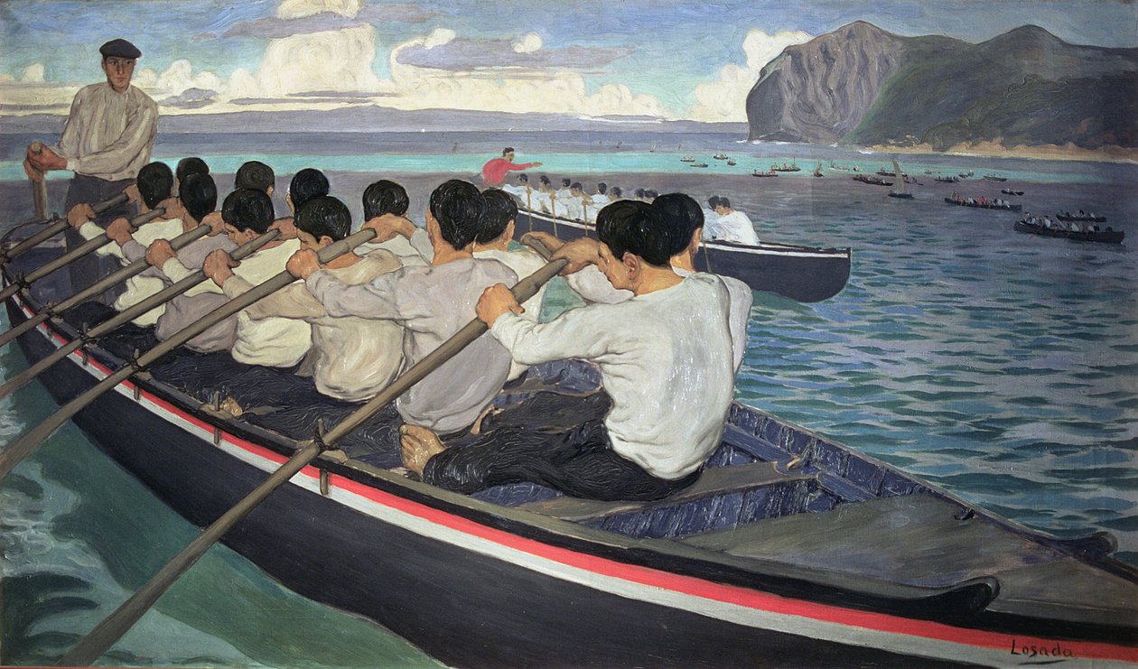 The Rowers, ca. 1912 (olje på lerret) av Manuel Losada