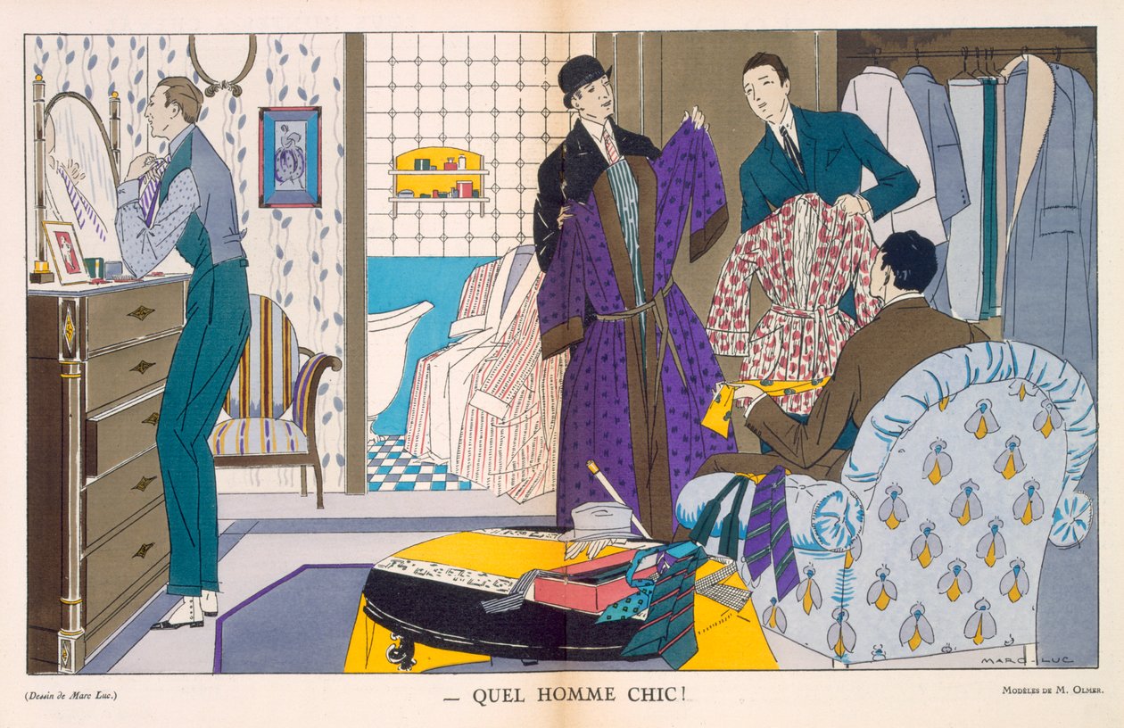 For en elegant mann, herremote, 1921 av Marc Luc
