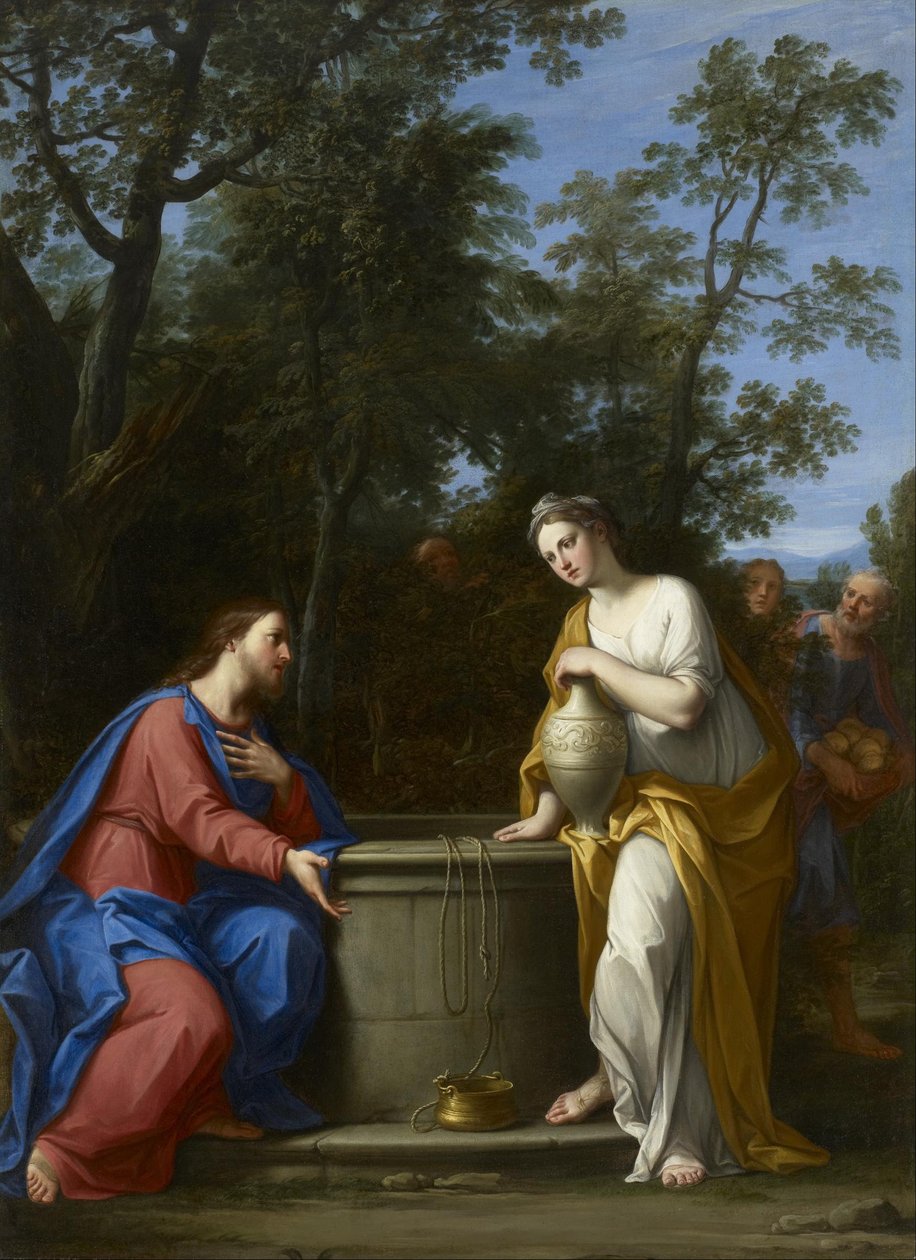 Kristus og kvinnen i Samaria av Marcantonio Franceschini