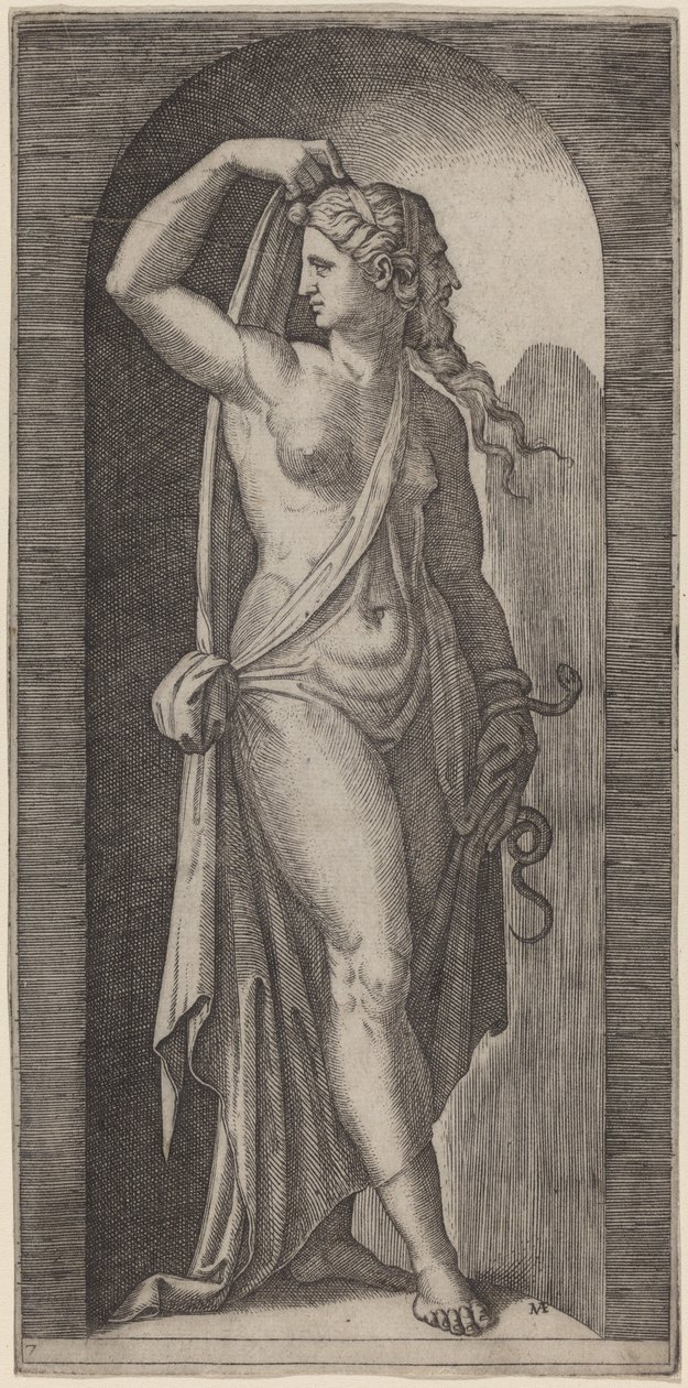 Forsiktighet av Marcantonio Raimondi after Raphael
