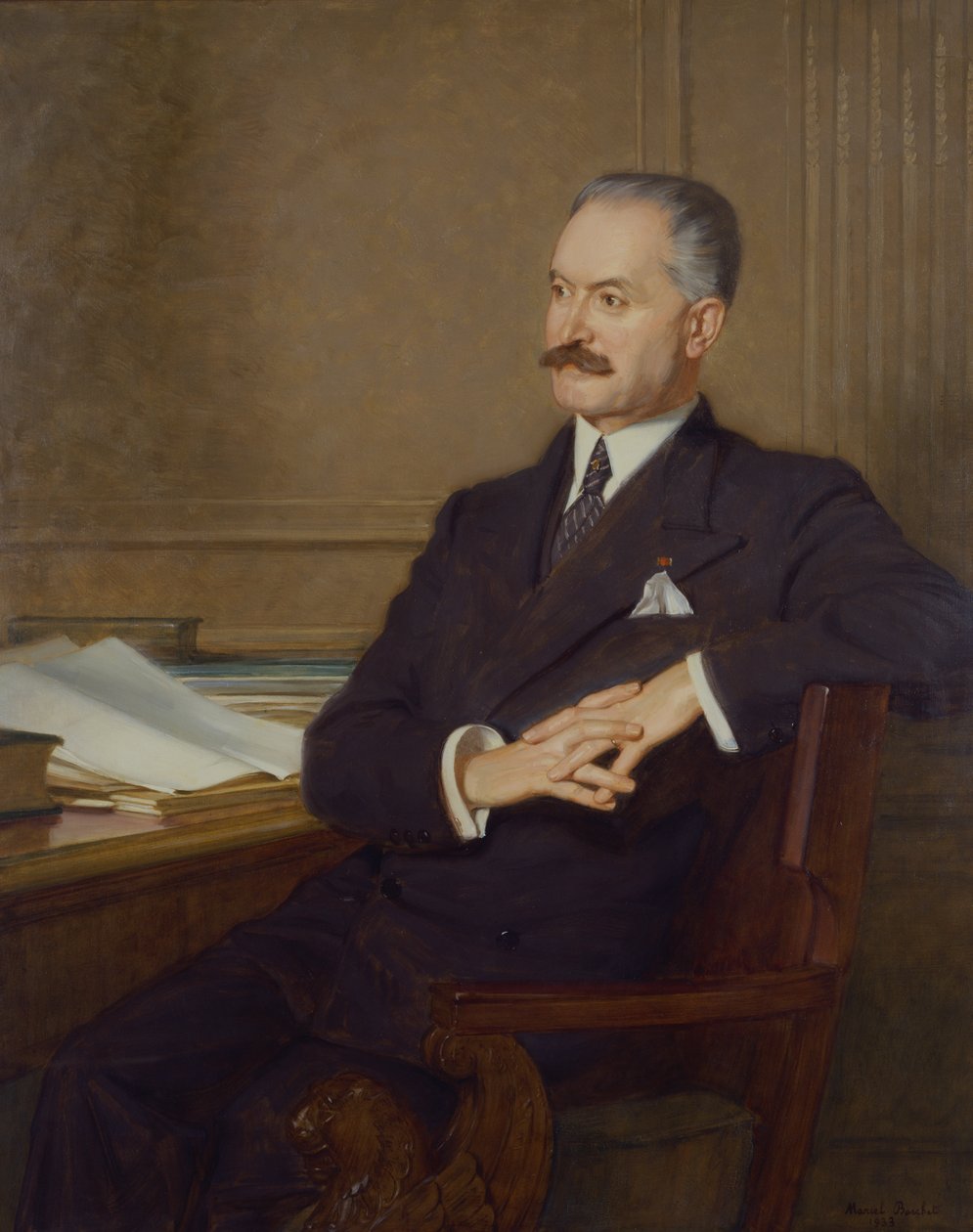 Portrett av Albert Lebrun (1871-1950) 1933 av Marcel Andre Baschet