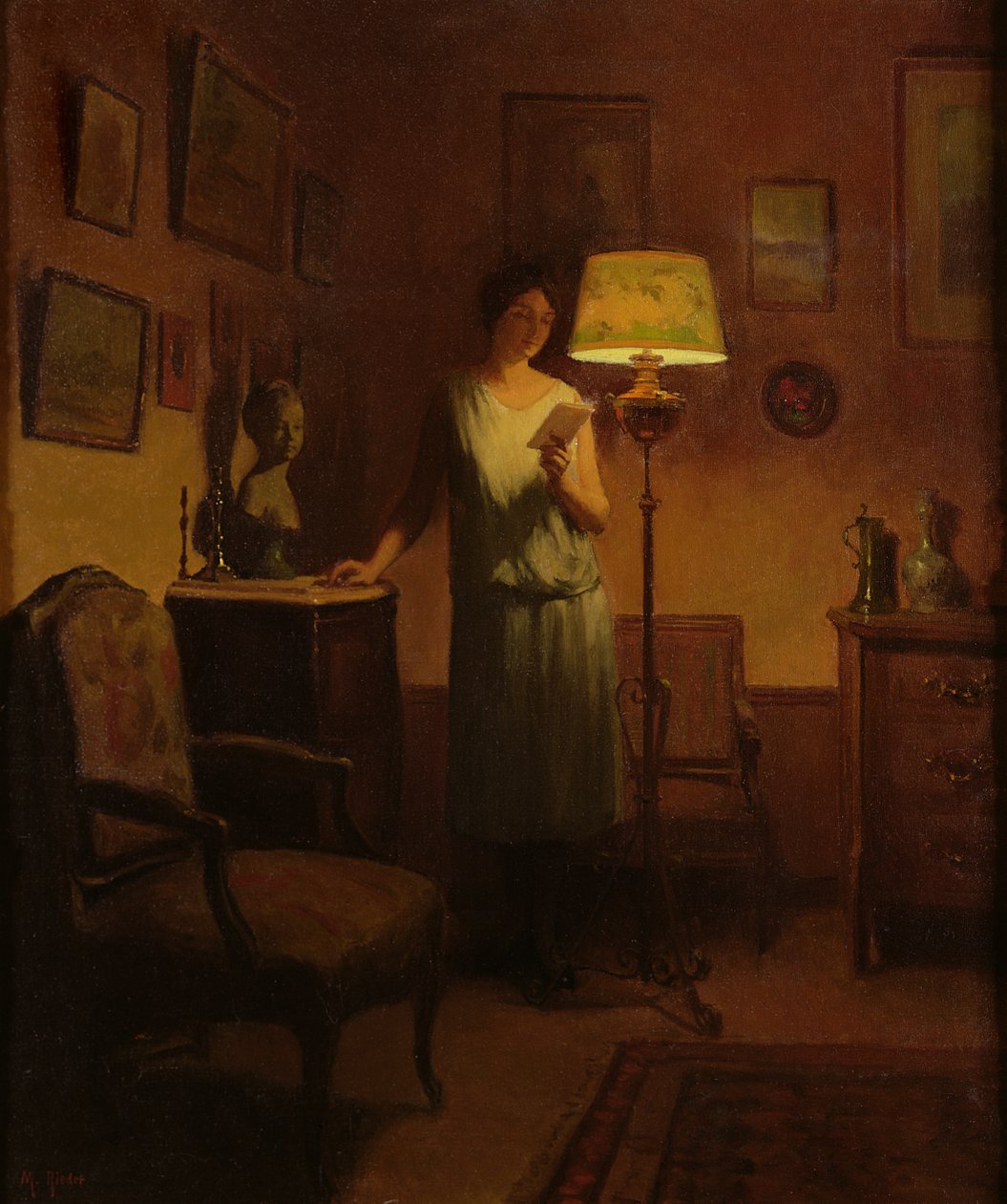 Dame i et interiør av Marcel Rieder