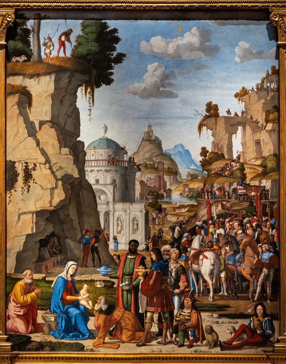 Tilbedelse av de vise menn, detalj av Marcello Fogolino