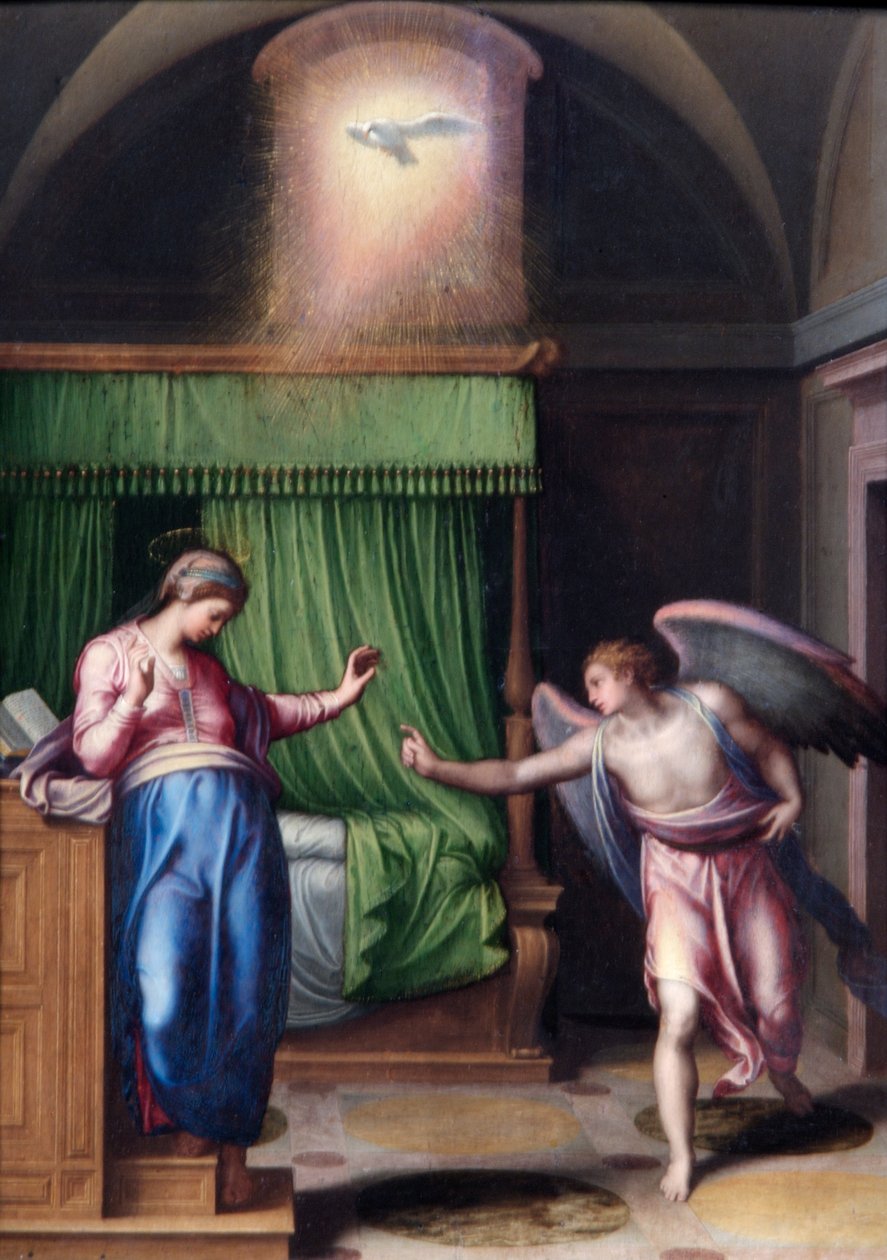 Bebudelsen (olje på poppelpanel) av Marcello Venusti