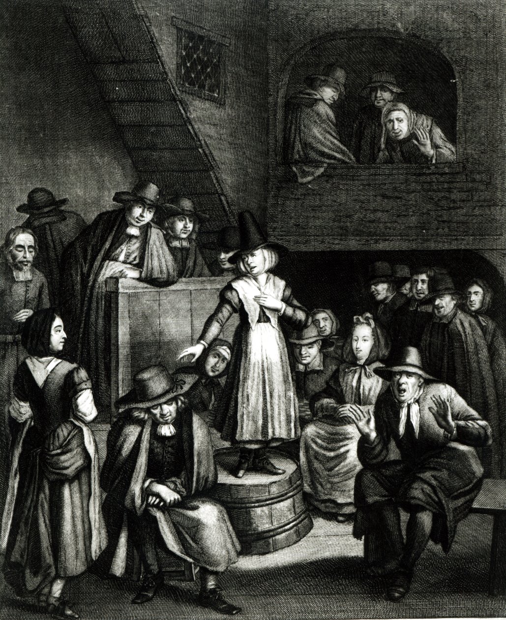 Quaker Meeting, 1699 av Marcellus or Marcel Lauron