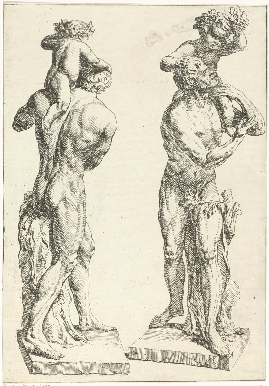 Silenus møtte de unge Bacchus av Marcellus Laroon (I)