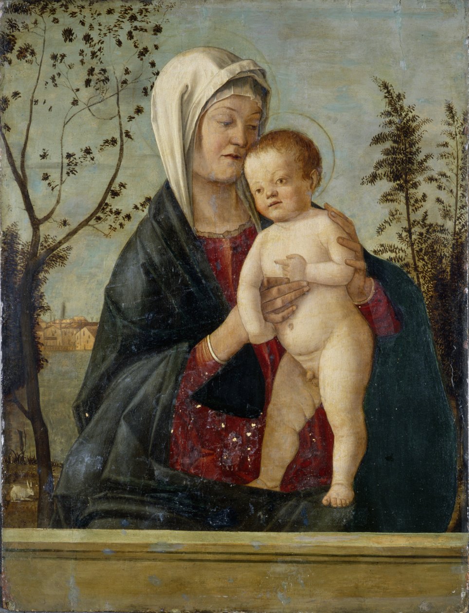 Madonna og barn, ca. 1510 (tempera på poppeltre) av Marco Basaiti