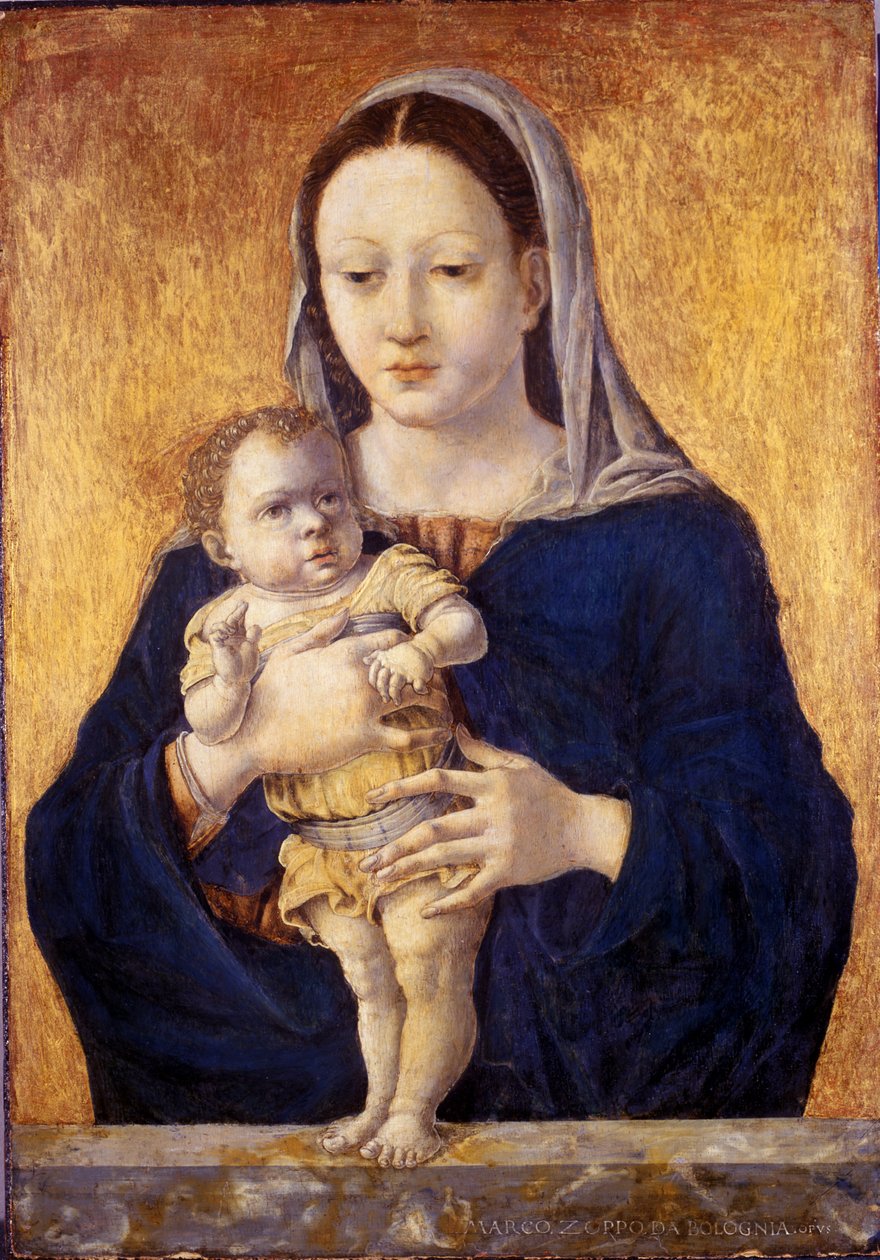 Madonna og barn, ca. 1465 (tempera på tre) av Marco Zoppo