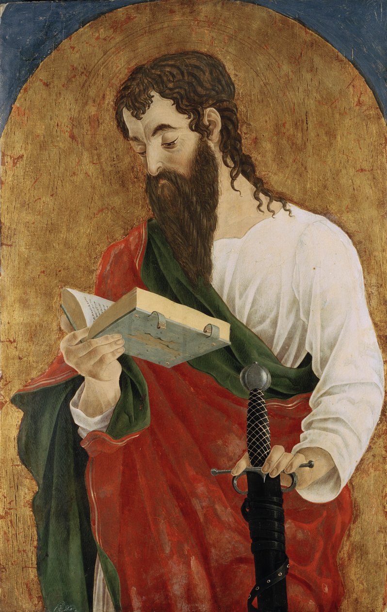 St Paul, 1468 (tempera og forgylling på panel) av Marco Zoppo