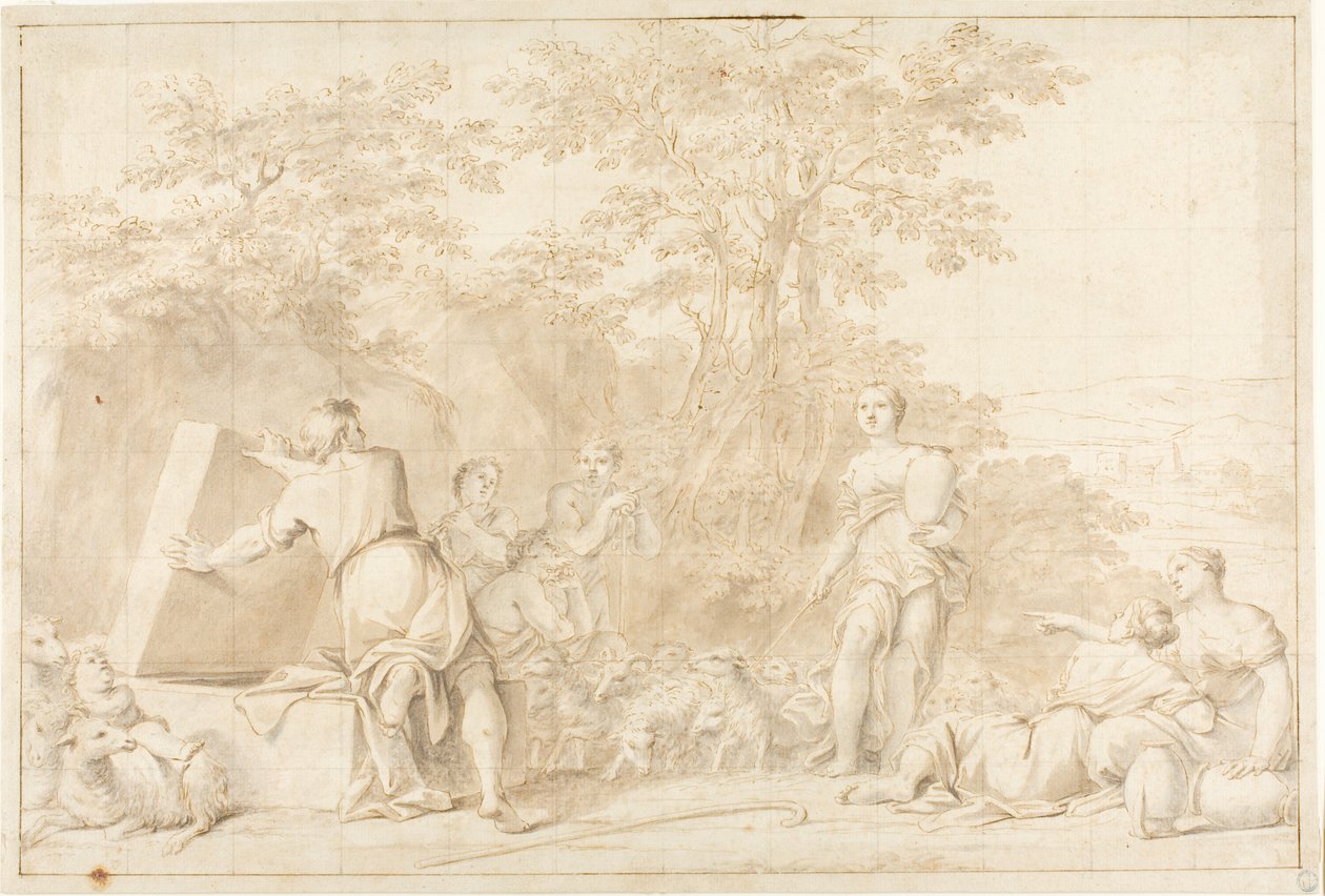 Jacob og Rachel ved brønnen av Marcantonio Franceschini