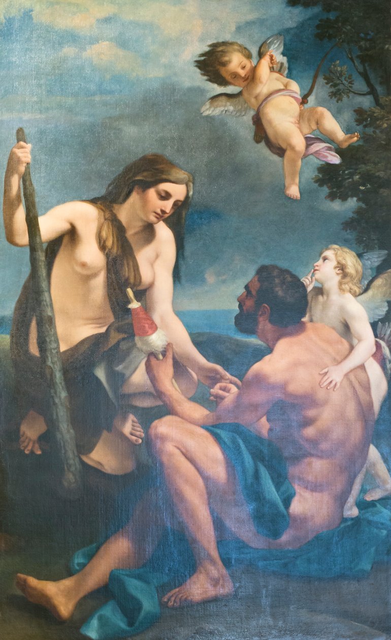 Hercules og Omphale av Marco Benefial