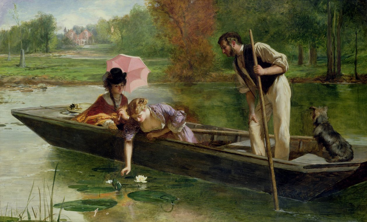 Et hyggelig sted på Themsen, 1863 av Marcus Stone