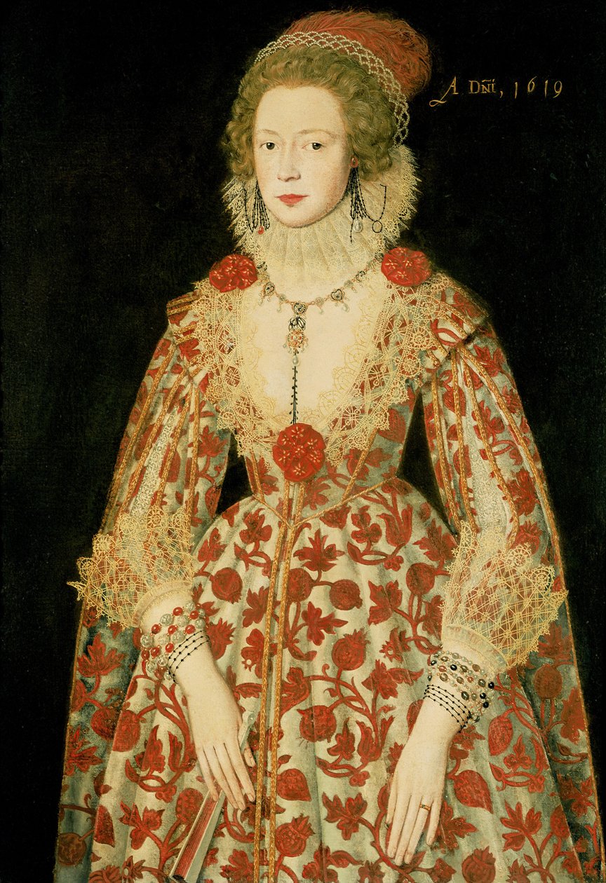 Portrett av en dame, 1619 av Marcus Garret Gheeraerts the Younger