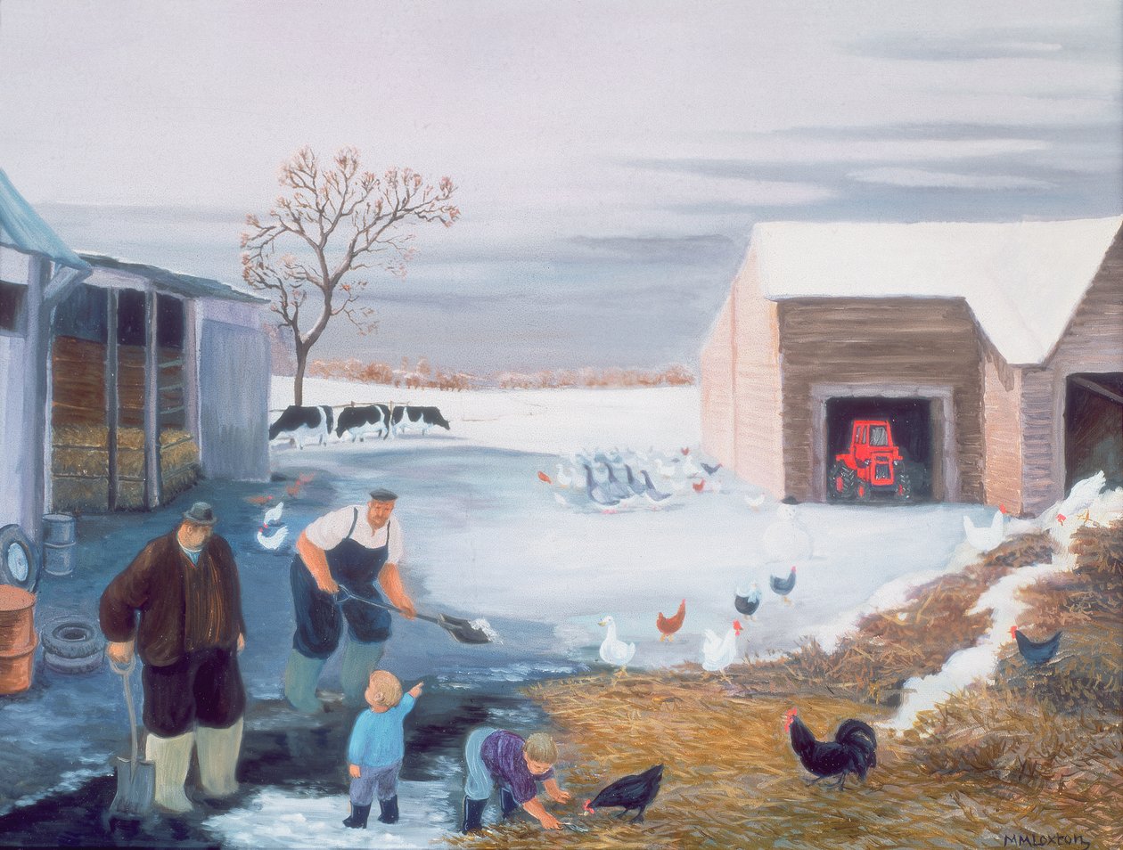 Snø på gården av Margaret Loxton