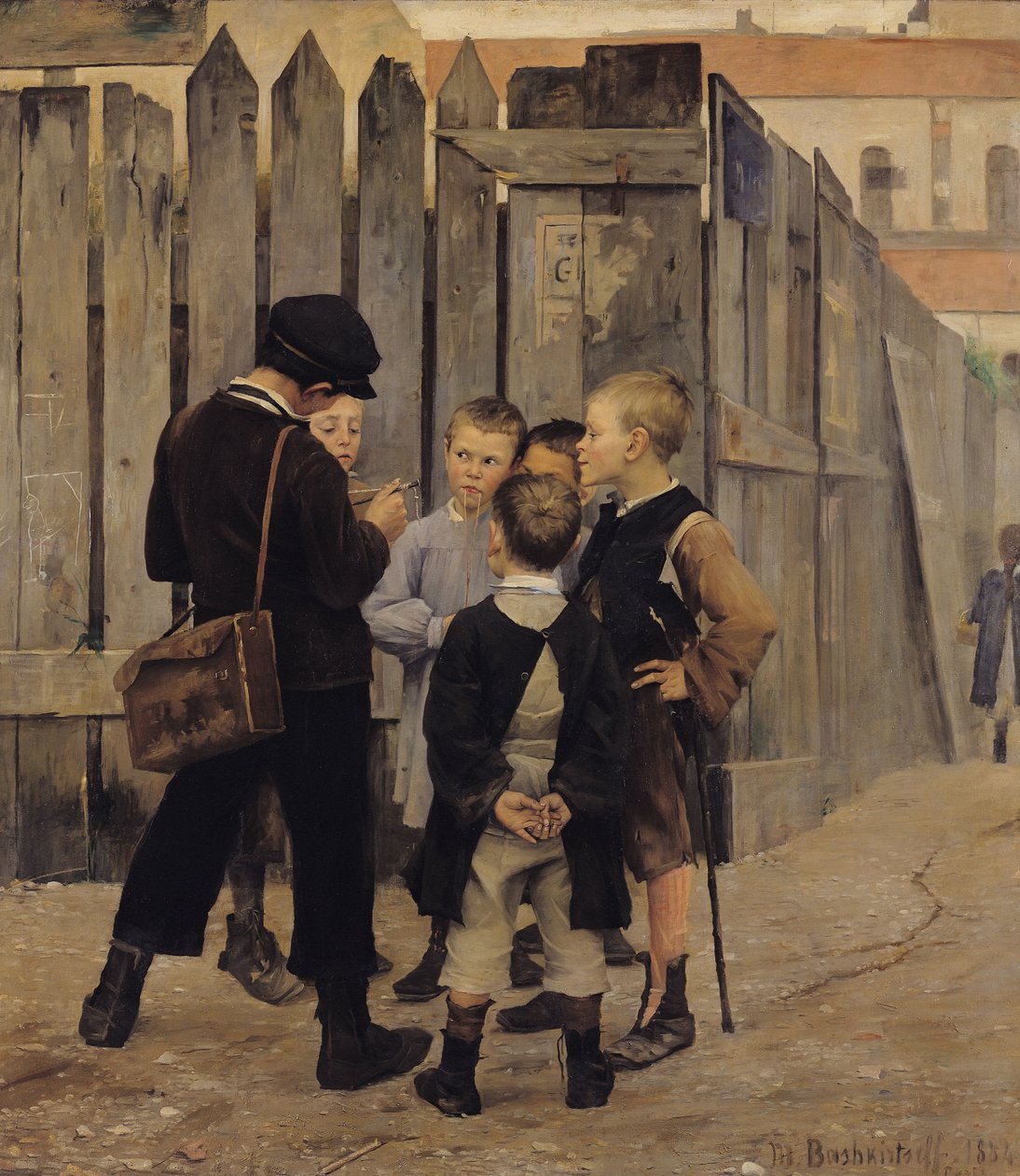 Møtet, 1884 av Maria Konstantinova Bashkirtseva