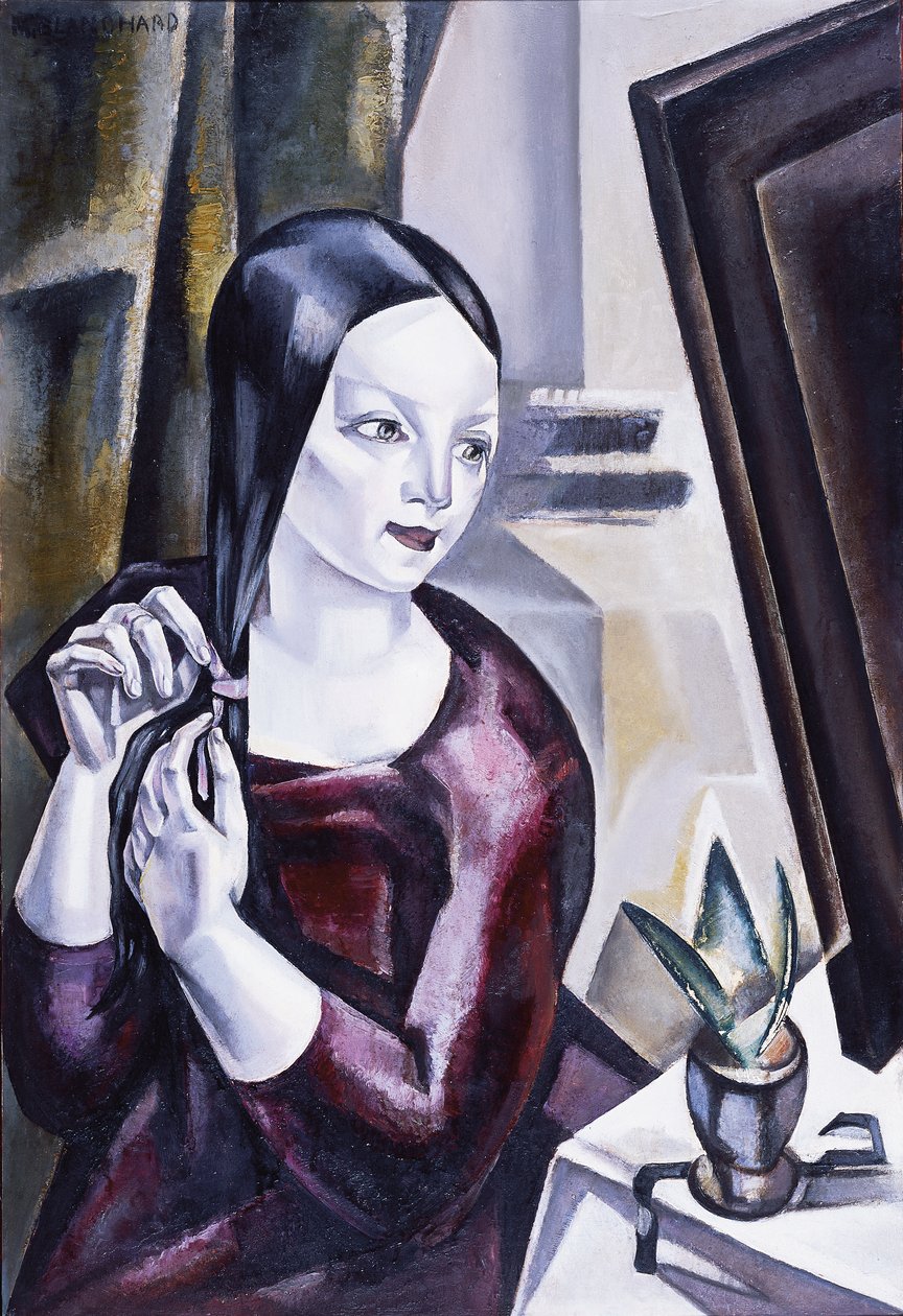 Kvinne foran et speil, 1922 av Maria Blanchard