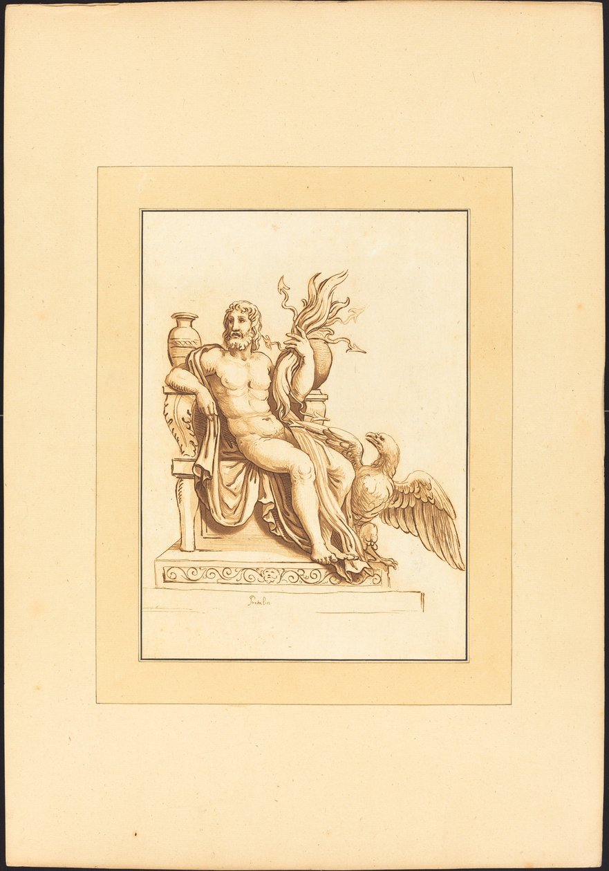Jupiter av Maria Catharina Prestel after Giulio Romano