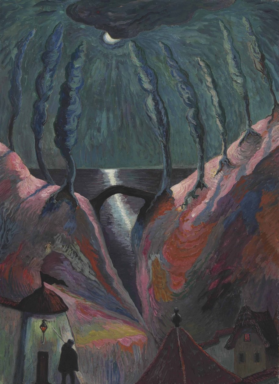 Fantastisk natt, 1917. av Marianne von Werefkin