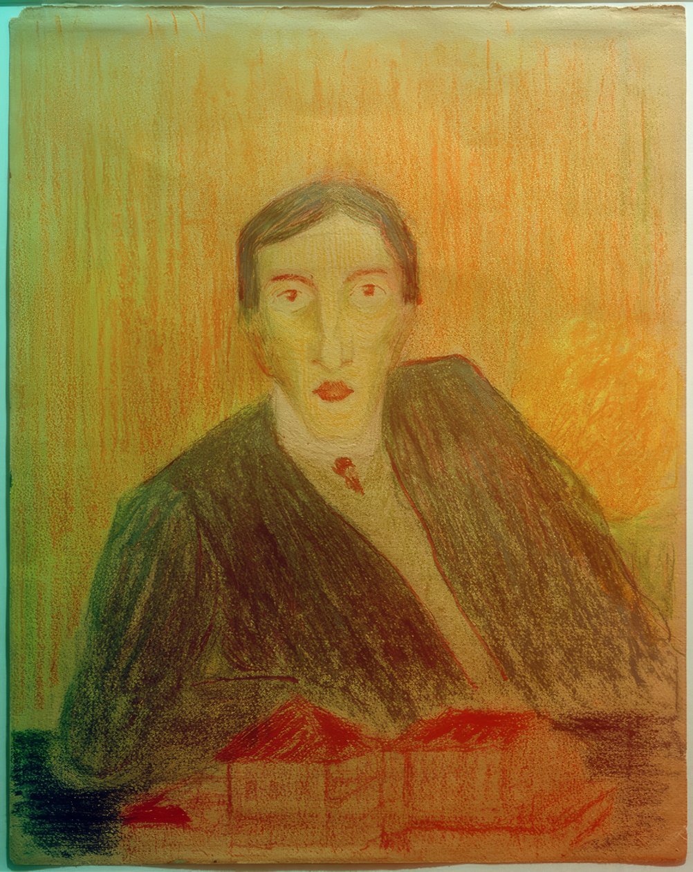 Portrett med arkitektonisk modell av Marianne von Werefkin