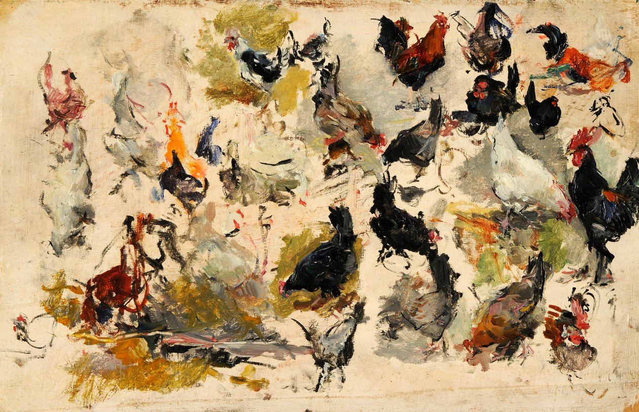 Roosters Study, 1869. av Marià Fortuny