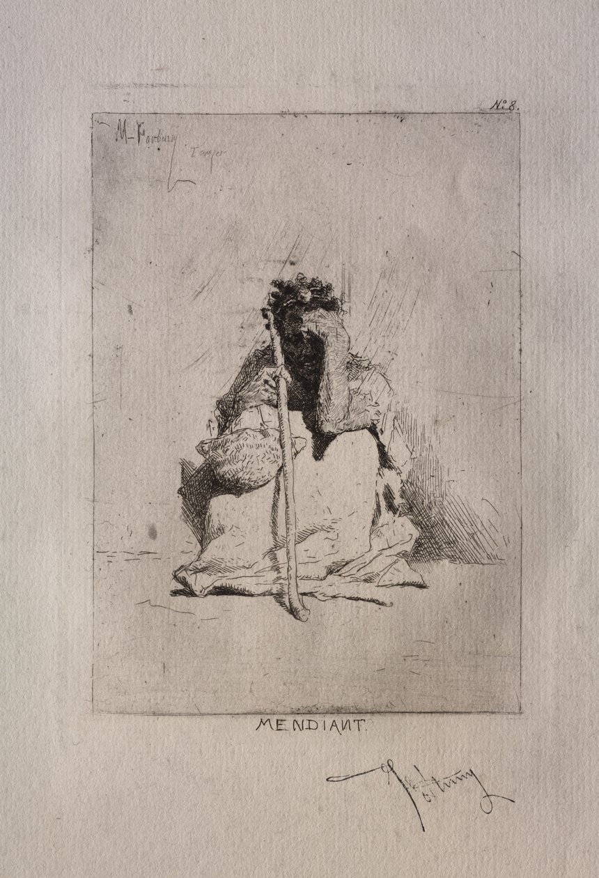 Hukende tigger. av Mariano Fortuny y Carbó