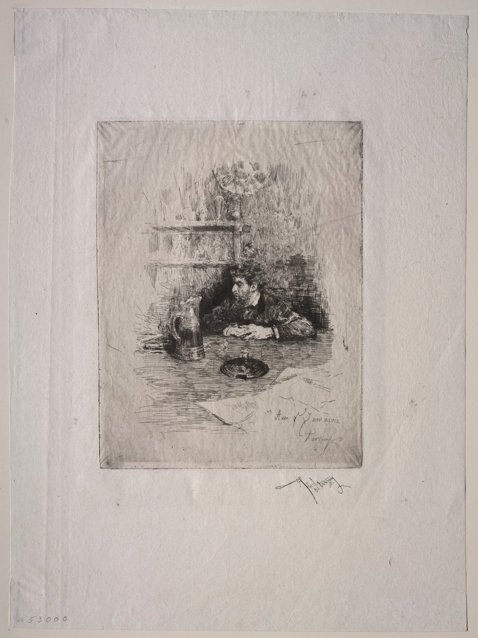 Portrett av Zamacois. av Mariano José María Bernardo Fortuny y Carbó