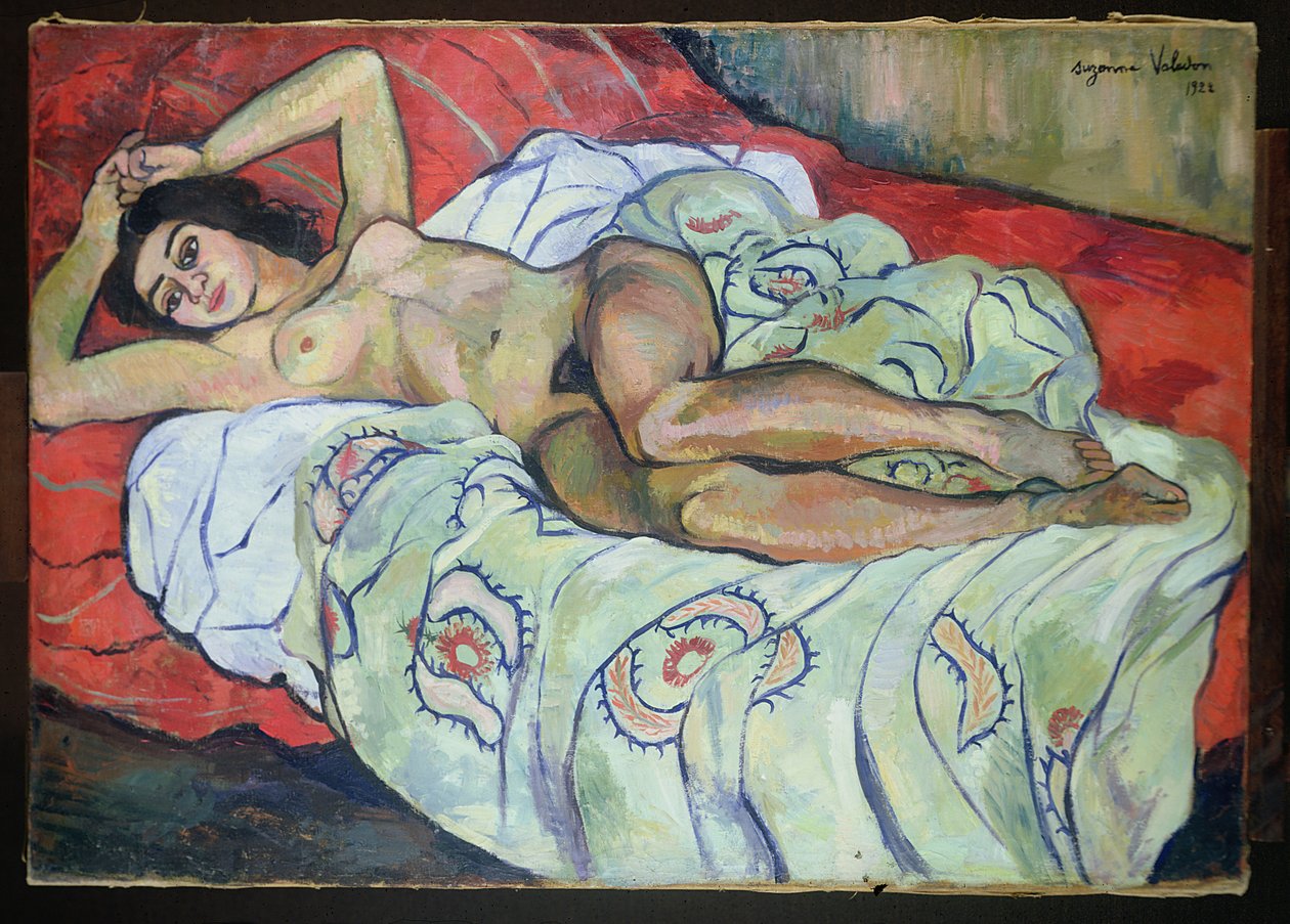 Naken kvinne liggende av Marie Clementine (Suzanne) Valadon