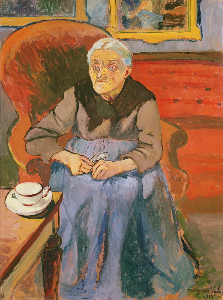 Portrett av kunstnerens mor, 1912 av Marie Clementine (Suzanne) Valadon