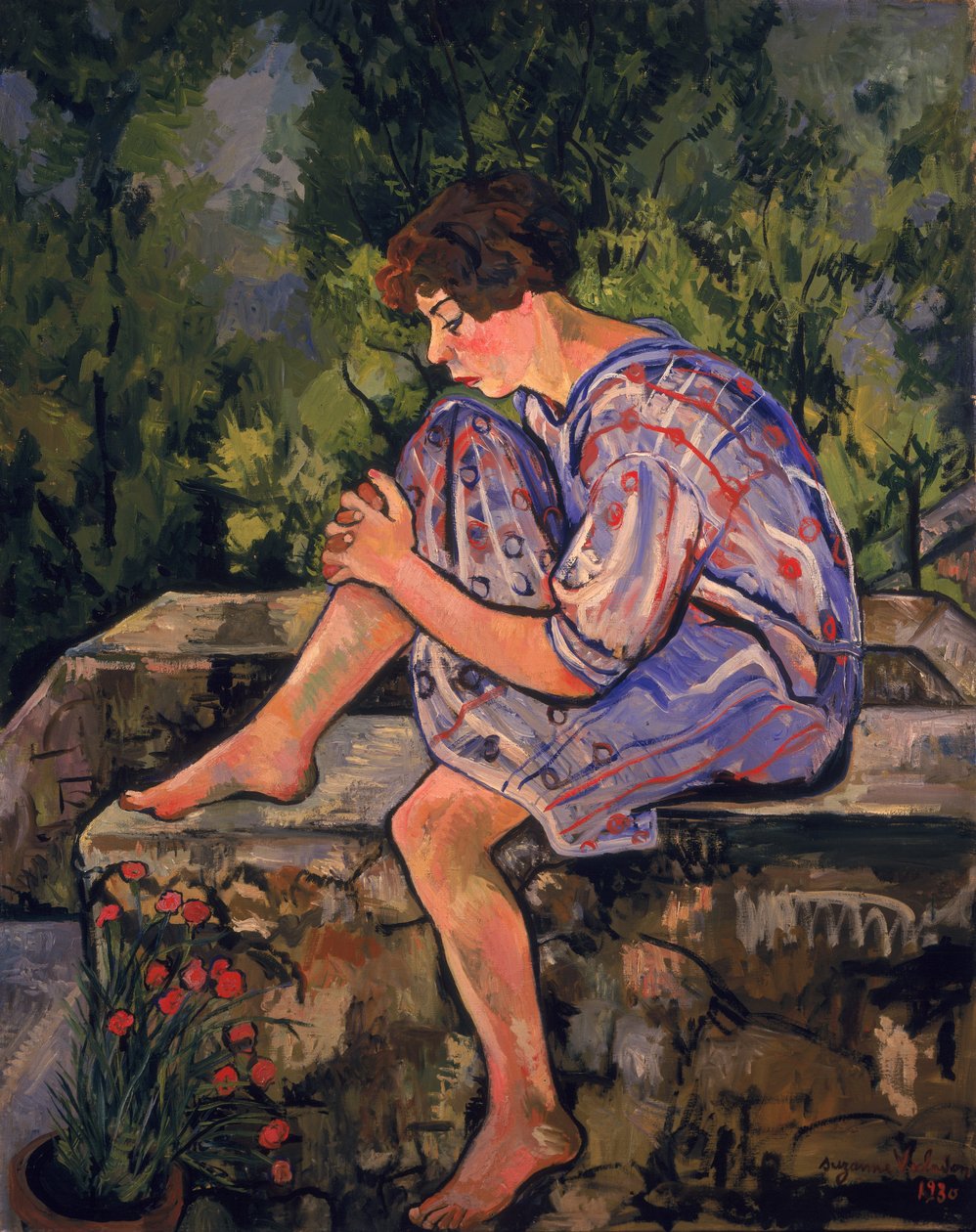 Sittende ung kvinne, 1930 av Marie Clementine (Suzanne) Valadon