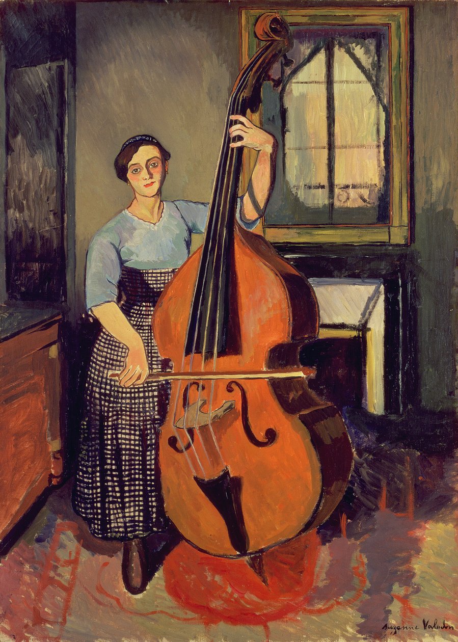 Kvinne med kontrabass, 1908 av Marie Clementine (Suzanne) Valadon