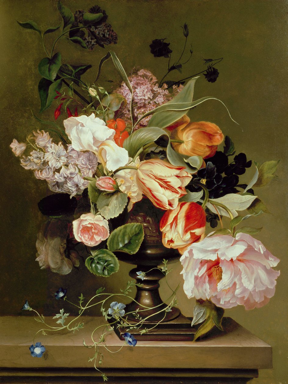 Stilleben med blomster (olje) av Marie Geertruida Snabille