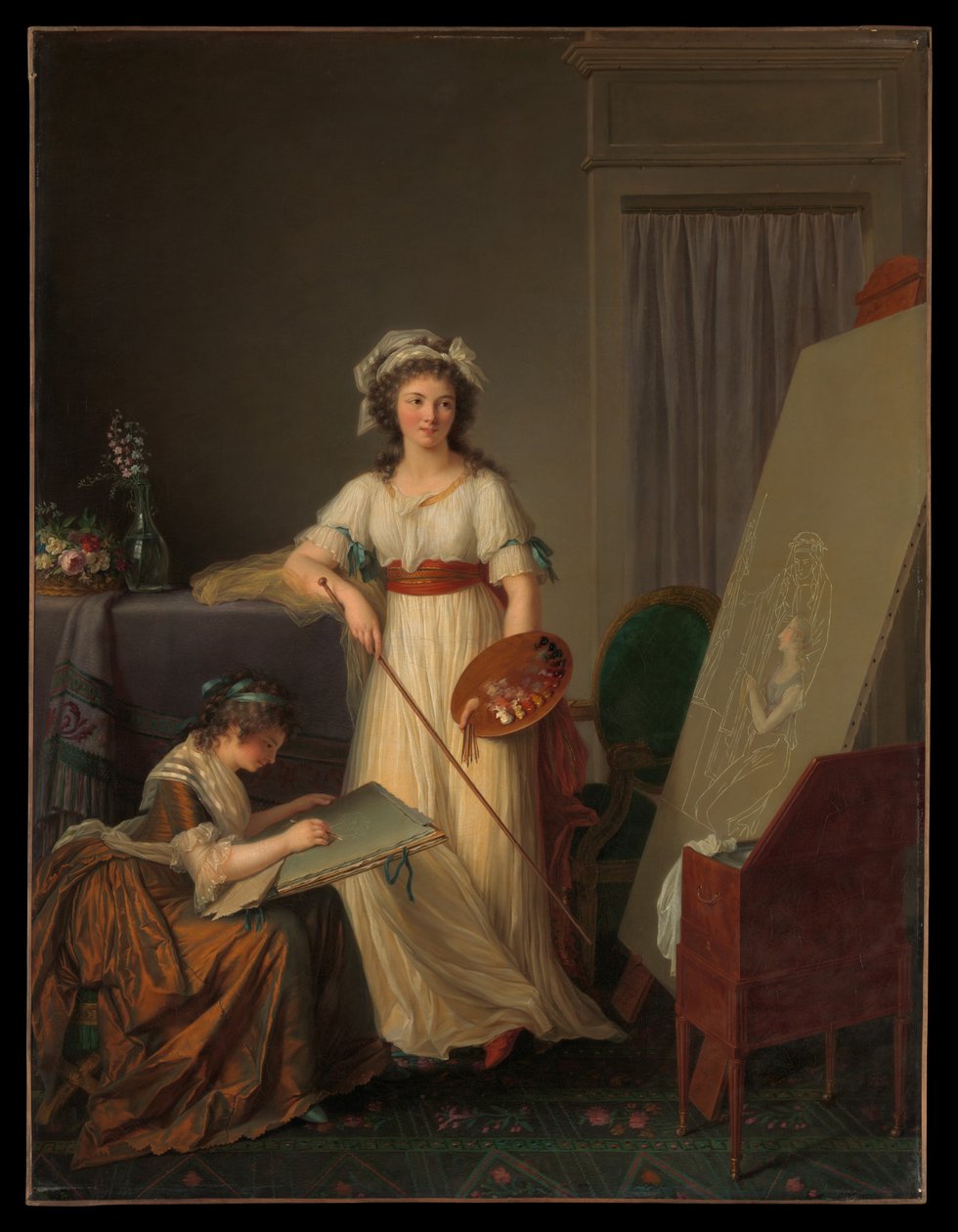Atelier for an Artist or Atelier of a Painter av Marie Victoire Lemoine