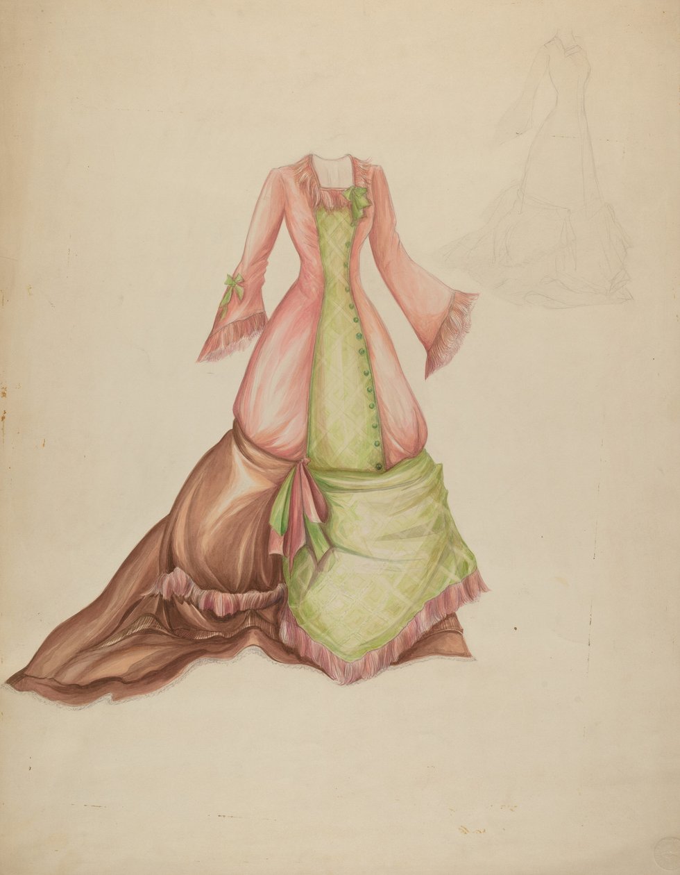 Kjole, c. 1942. av Marie Alain
