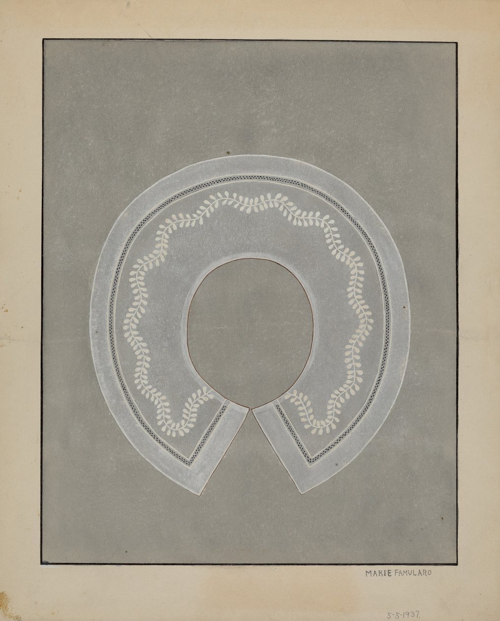 Brodert linkrage, ca. 1936. av Marie Famularo