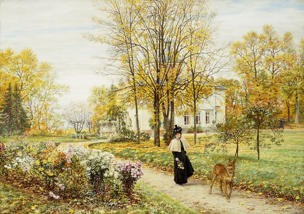 Promenade på en høstdag, av Marie Francois Firmin Girard