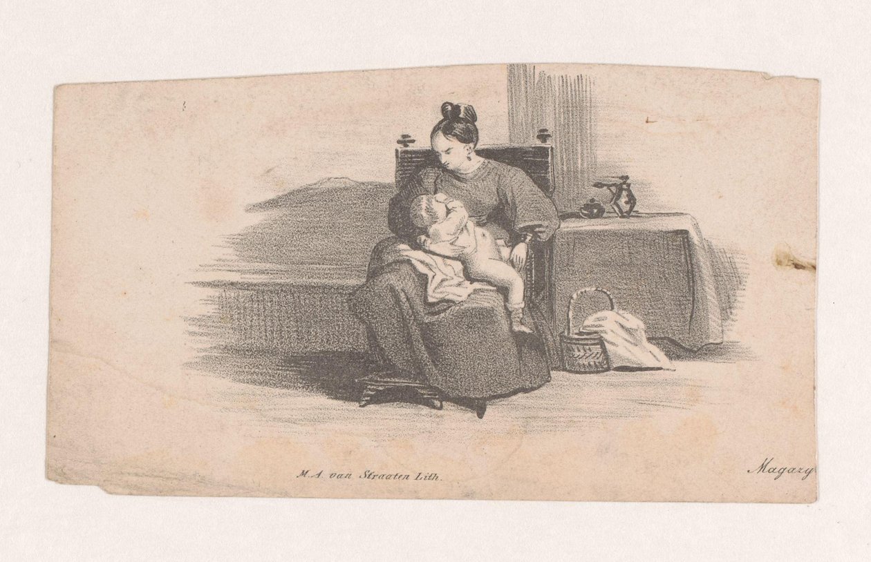 Mor med barn av Marinus Adrianus van Straten