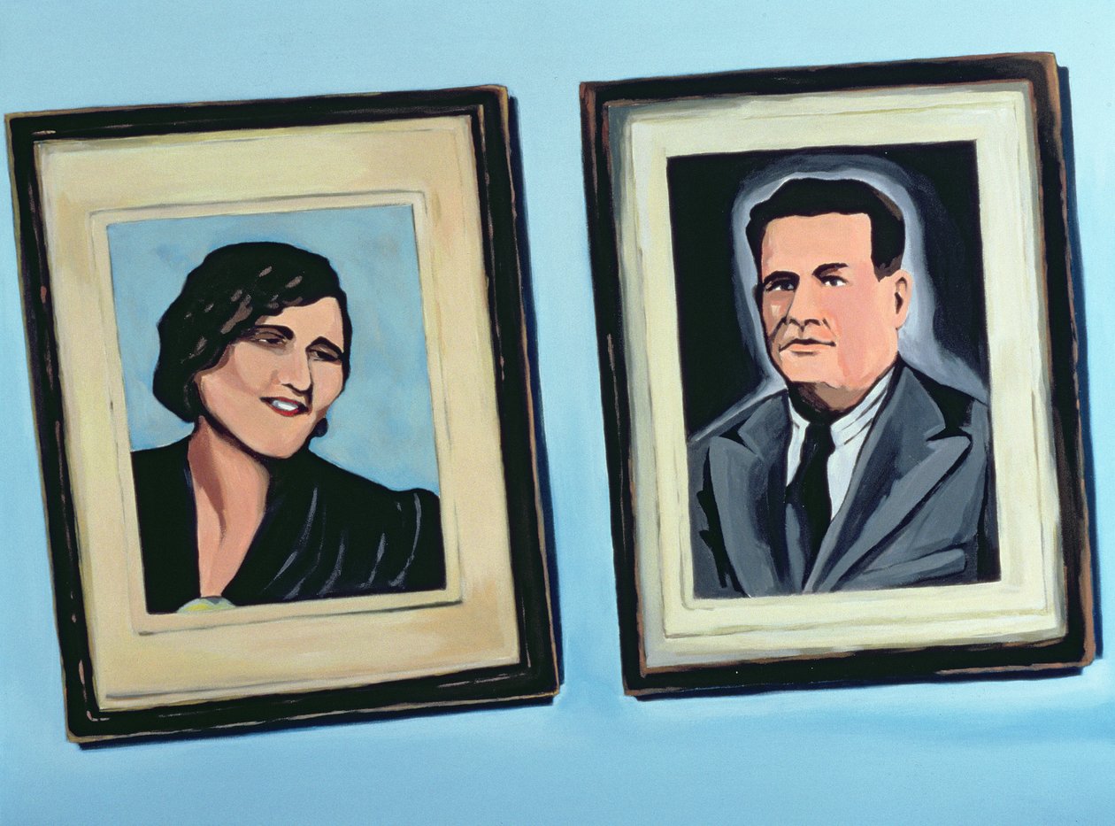 Cuban Portrait #2, 1996 (akryl på lerret) av Marjorie Weiss