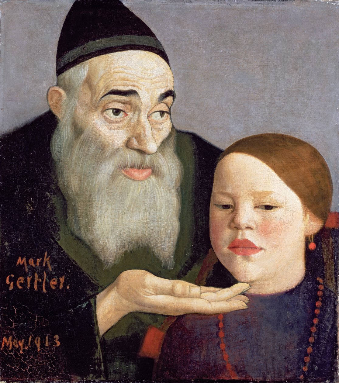Rabbineren og hans barnebarn, 1913 av Mark Gertler