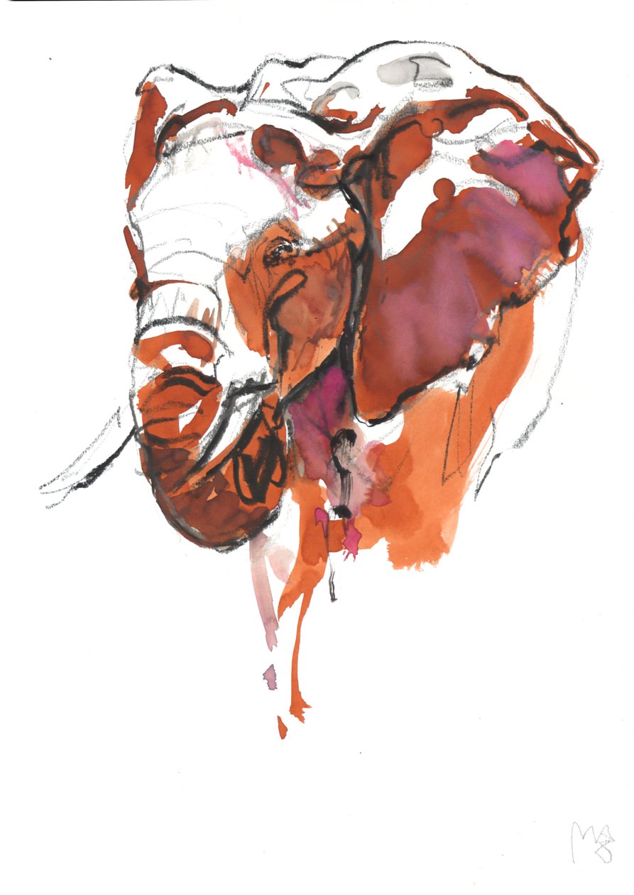 Elephant Head study II, 2018 av Mark Adlington