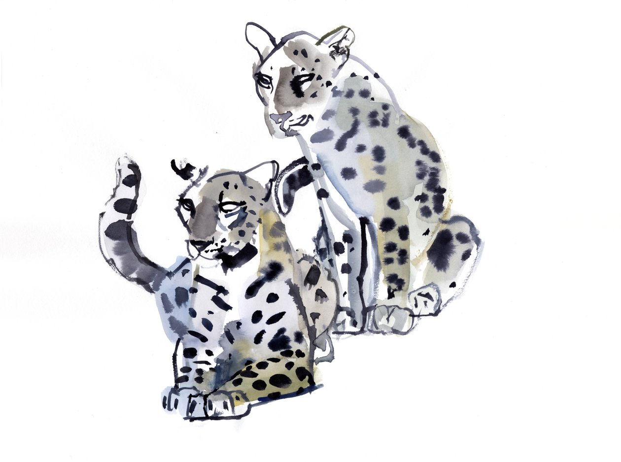 Mor og sønn (arabiske leoparder), 2008 av Mark Adlington